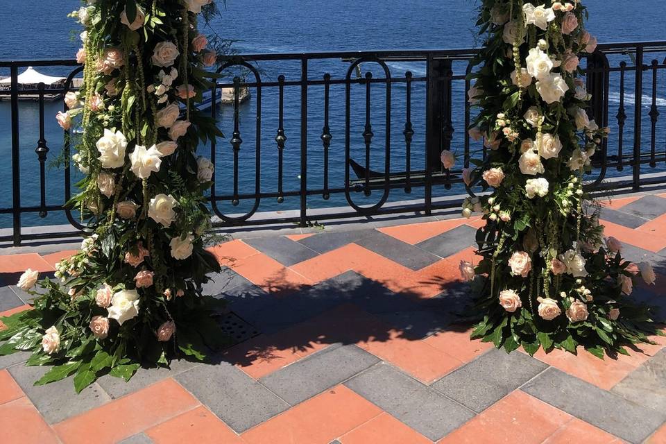 Arco con scritta a led