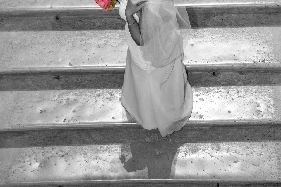 La sposa sale le scale