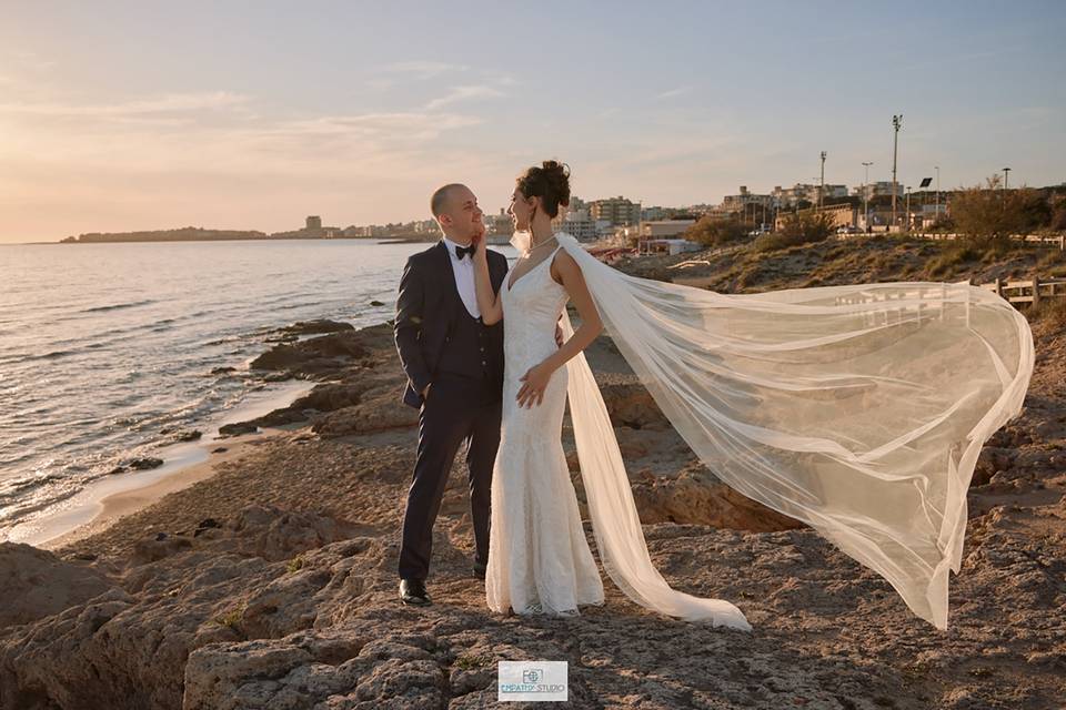Wedding at sunset