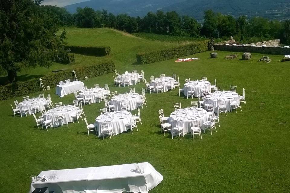 Allestimento in giardino