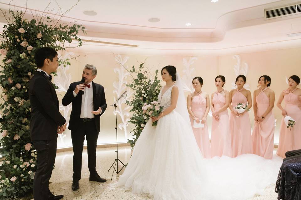 International wedding in hotel