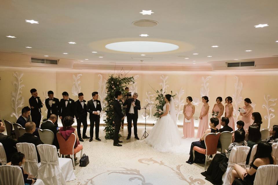 International wedding in hotel