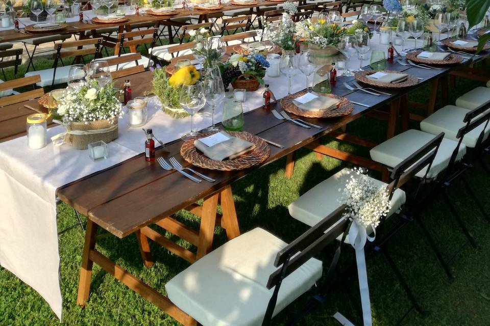 Allestimento country chic