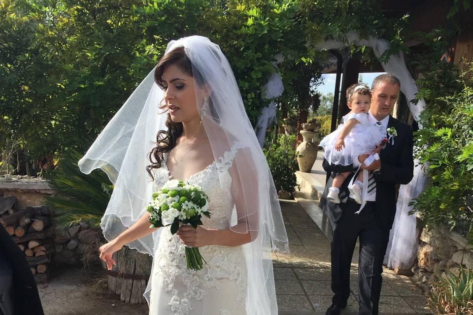 Una sposa emozionata