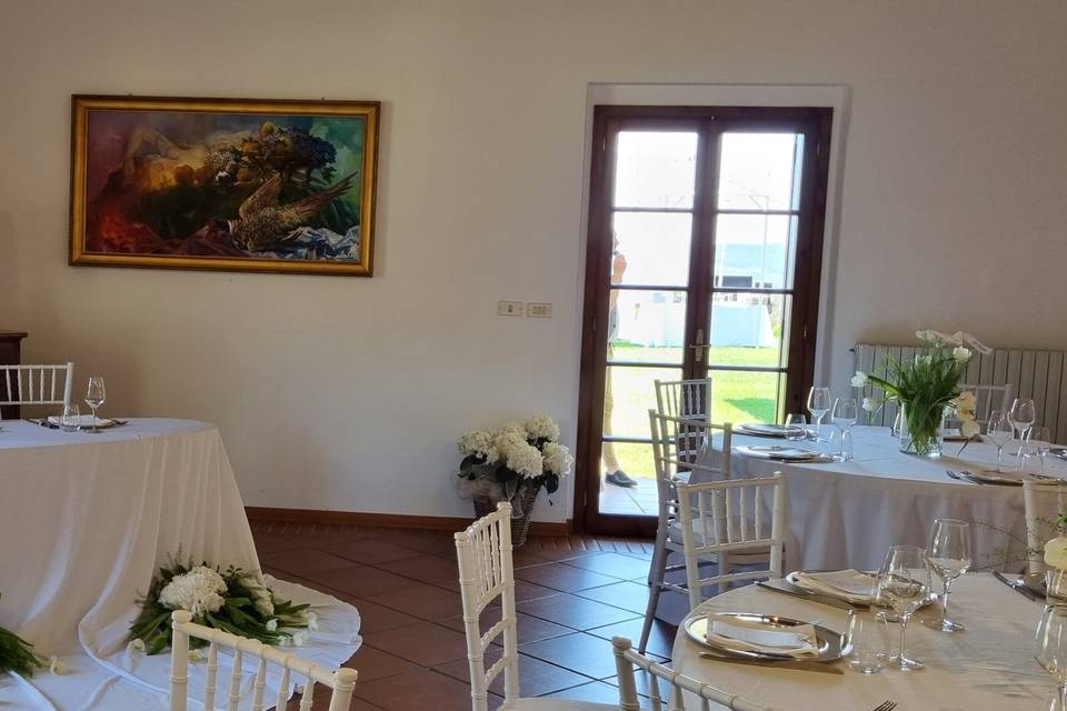 Pranzo nella sala interna