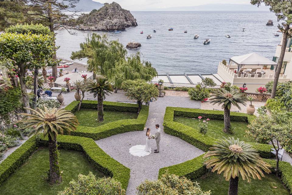 Foto sposi Villa Taormina