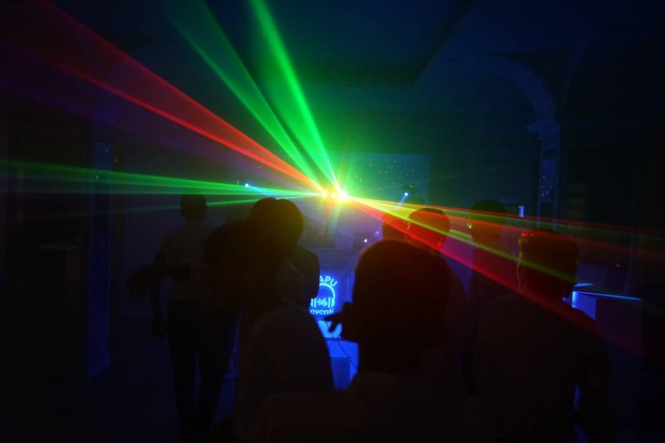 Luci laser momento disco