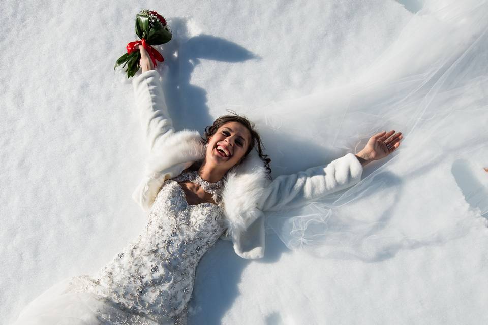 Sposa sulla neve