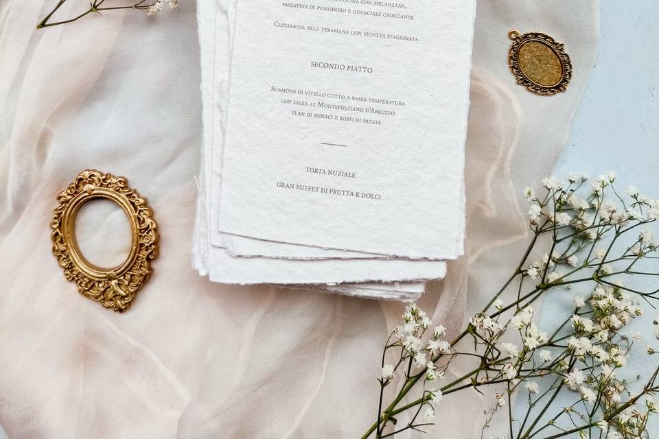 Carta cotone menu