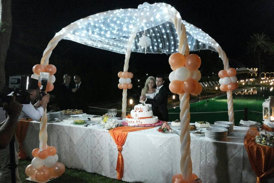 Gazebo sposi con led