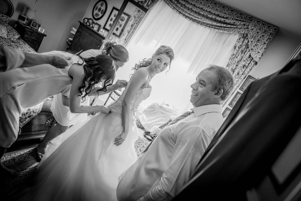 La sposa si prepara dettaglio