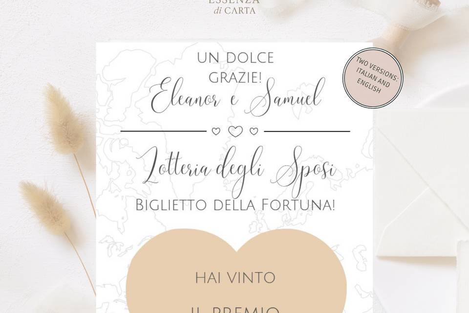 Lotteria sposi tema viaggio