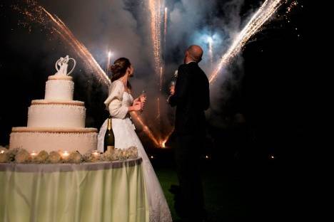 Fuochi d'artificio matrimonio