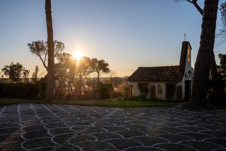 Tramonto sul piazzale