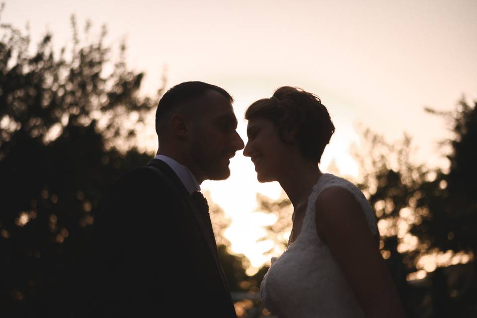 Sposi - Matrimonio - Tramonto