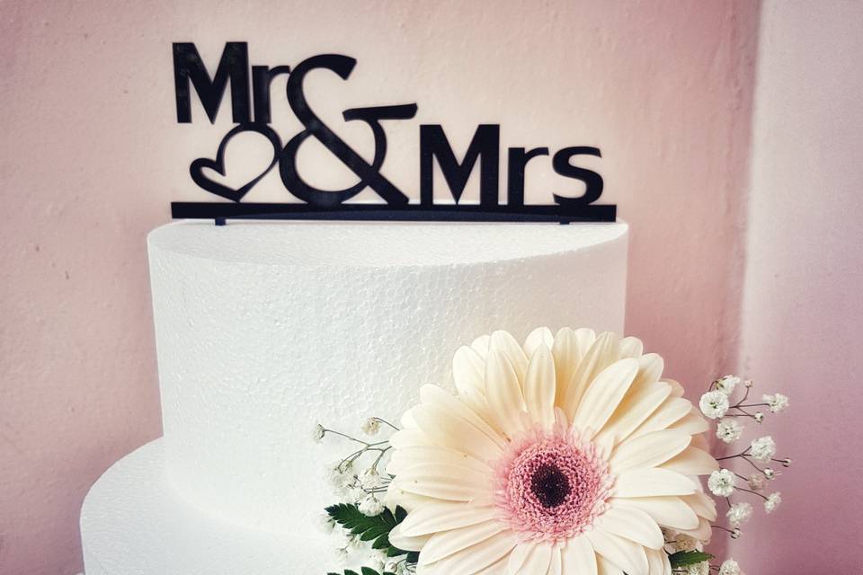 Cake topper mr&mr plex nero