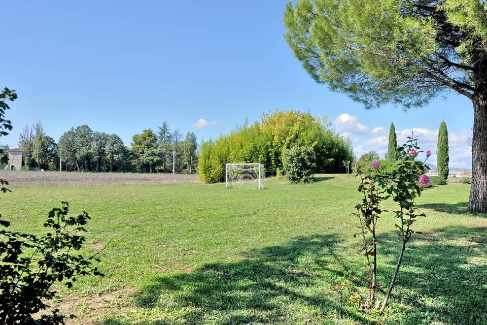 Giardino e aria giochi