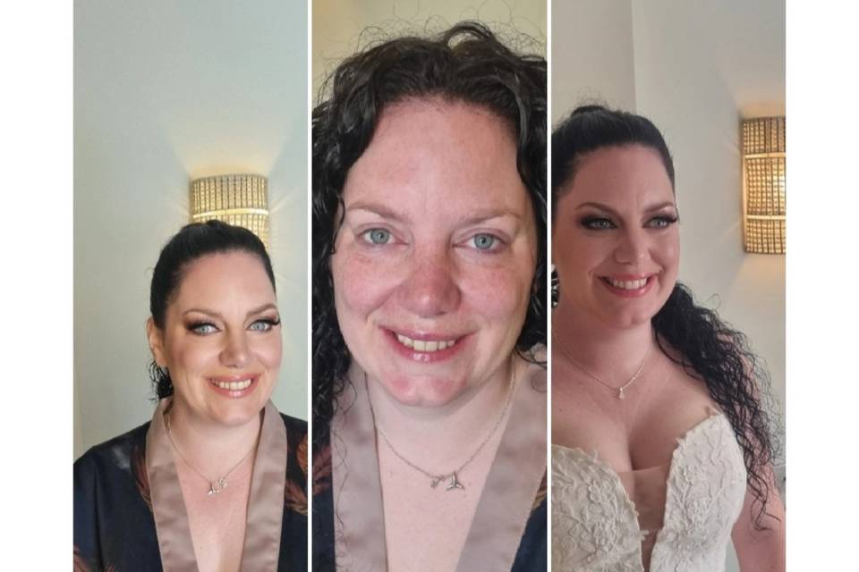 Makeup sposa prima e dopo