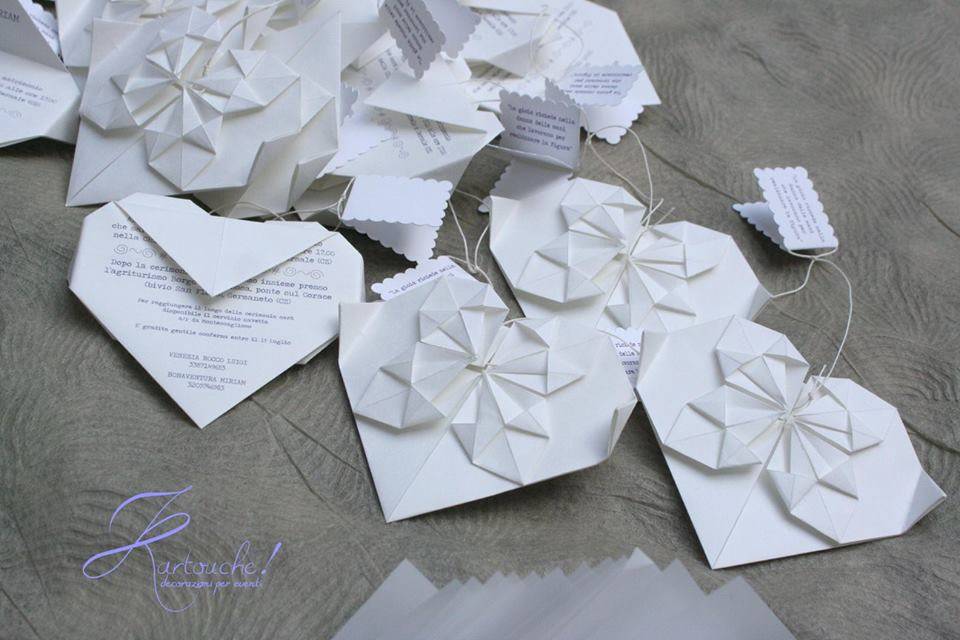 Partecipazione Cuore Origami