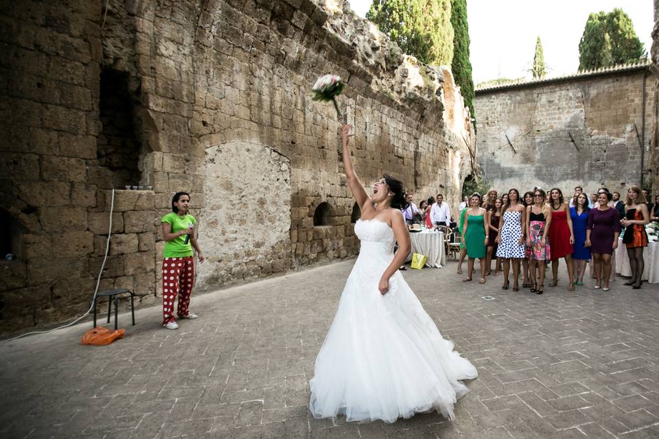 Lancio del bouquet