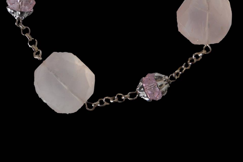 Bracciale in quarzo rosa