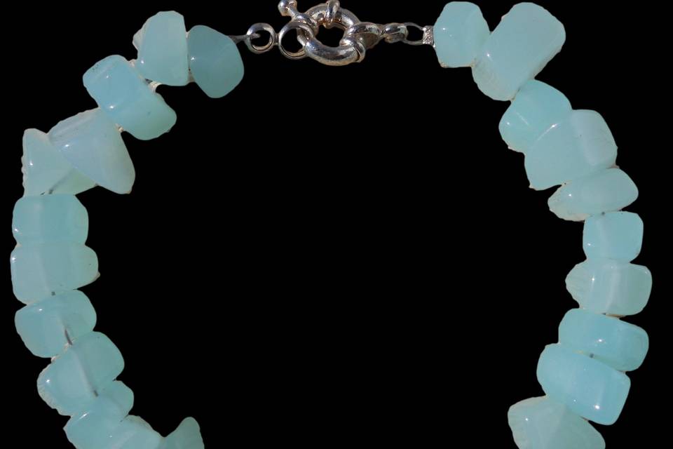 Bracciale in quarzo azzurro