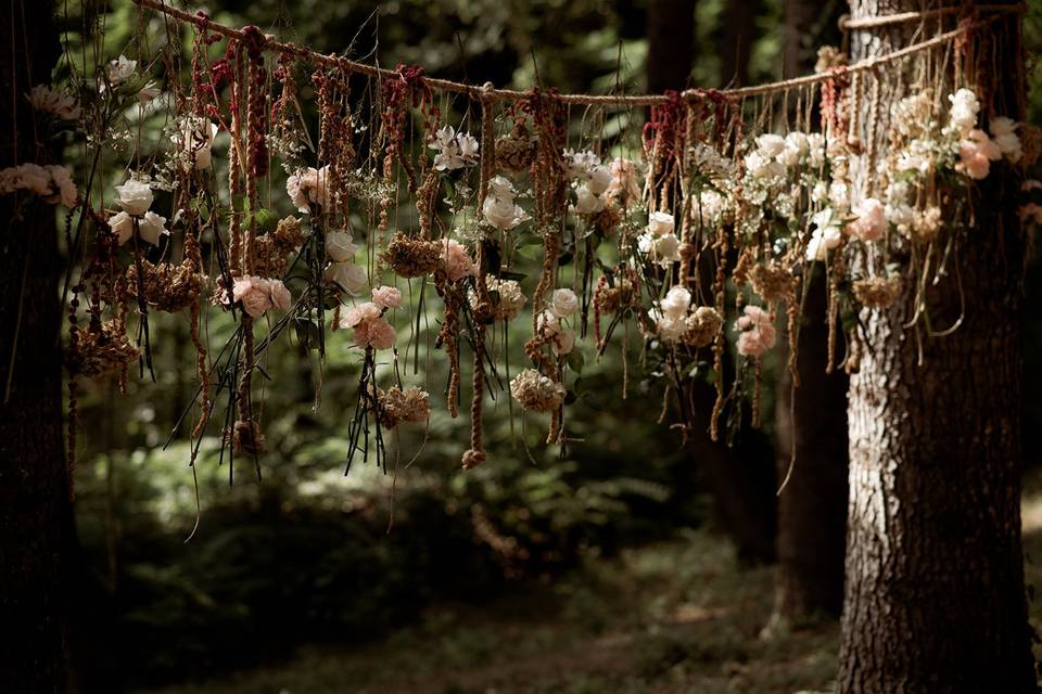 Una tenda di fiori