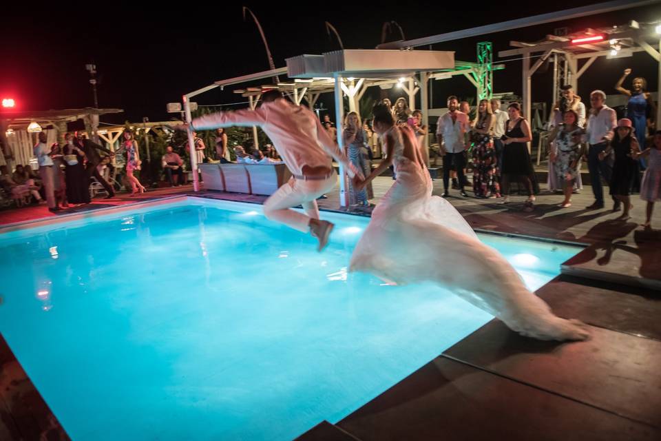 Wedding pool party