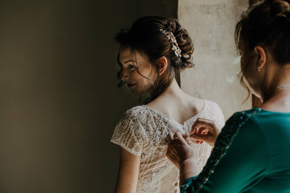 Sposa con la mamma