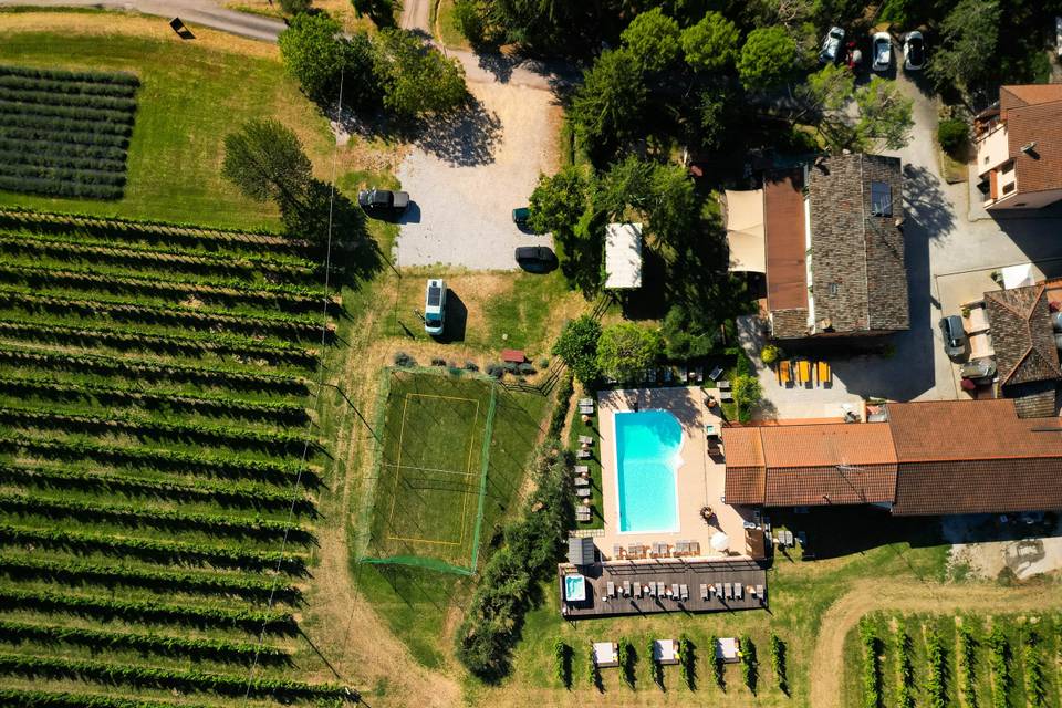 L'agriturismo dall'alto