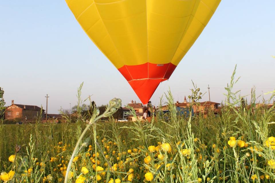 Mongolfiera luce giorno