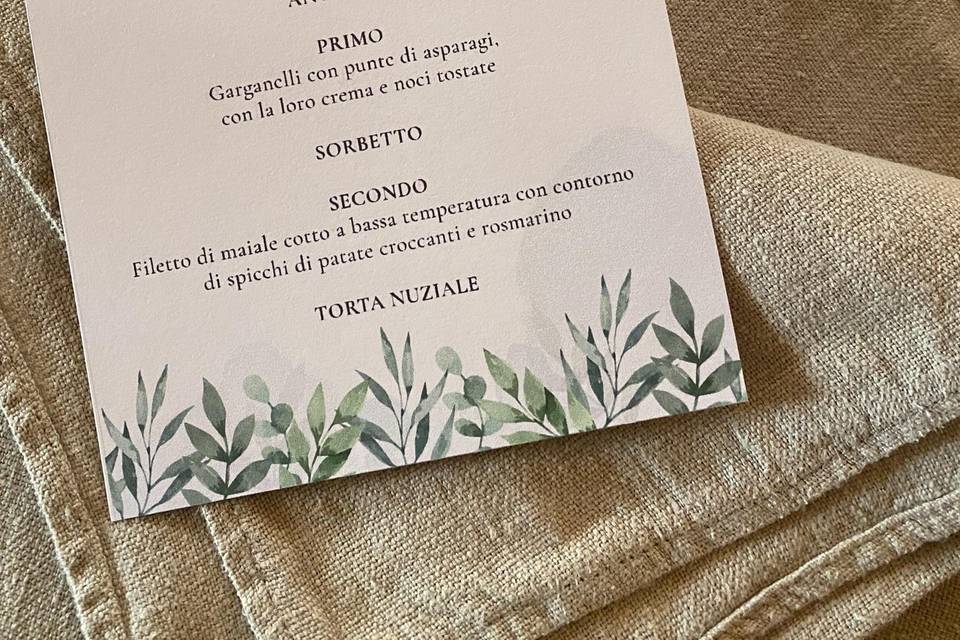 Menu e segna posto