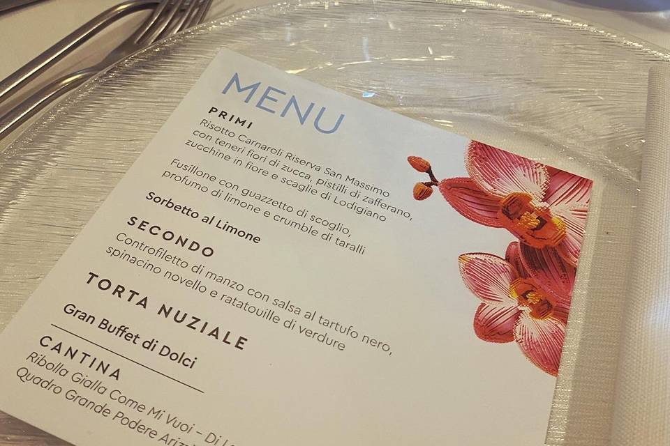 Menu stile fiori Lego