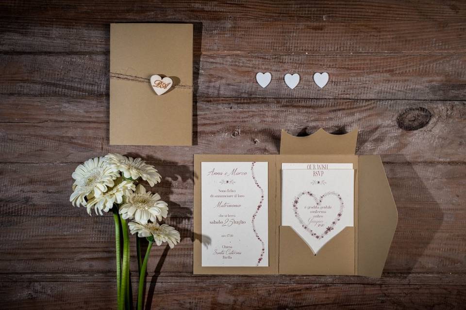 Matrimonio country chic kraft