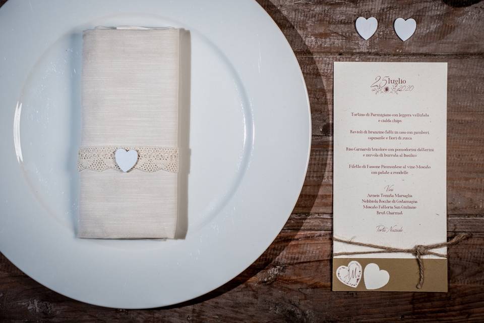 Menu matrimonio country