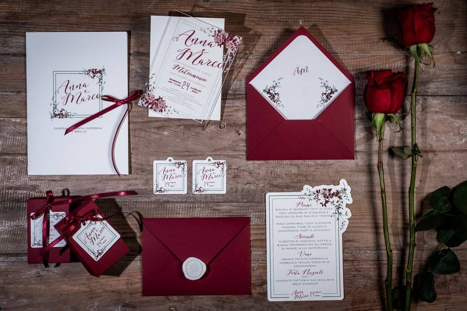 Matrimonio rosso set