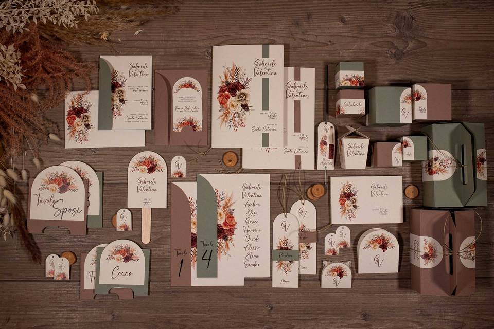 Menu Matrimonio boho chic