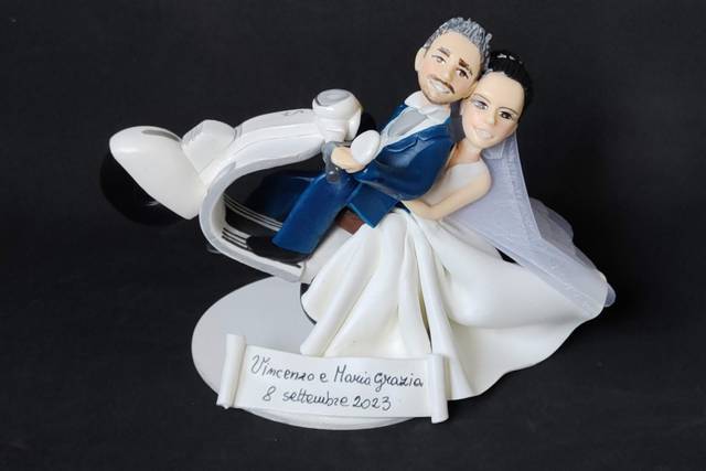 Cake Topper Sposa e sposo Personalizzato con Incisione Laser