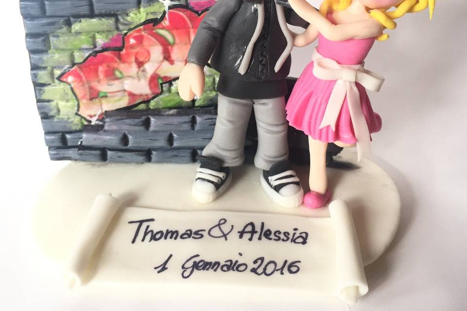 Cake topper Thomas e Alessia
