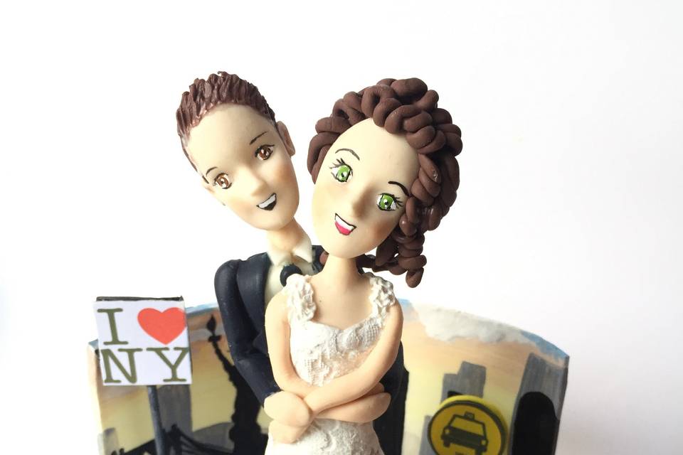 Cake topper sposi new york