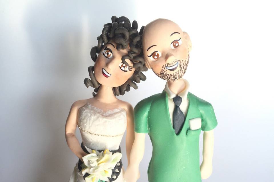 Cake topper sposi casquè